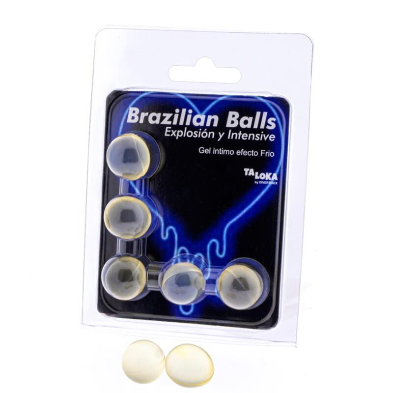 TALOKA - BRAZILIAN BALLS GEL EXCITANTE EFECTO FRIO Y VIBRACIÓN 5 BOLAS - Noctiva