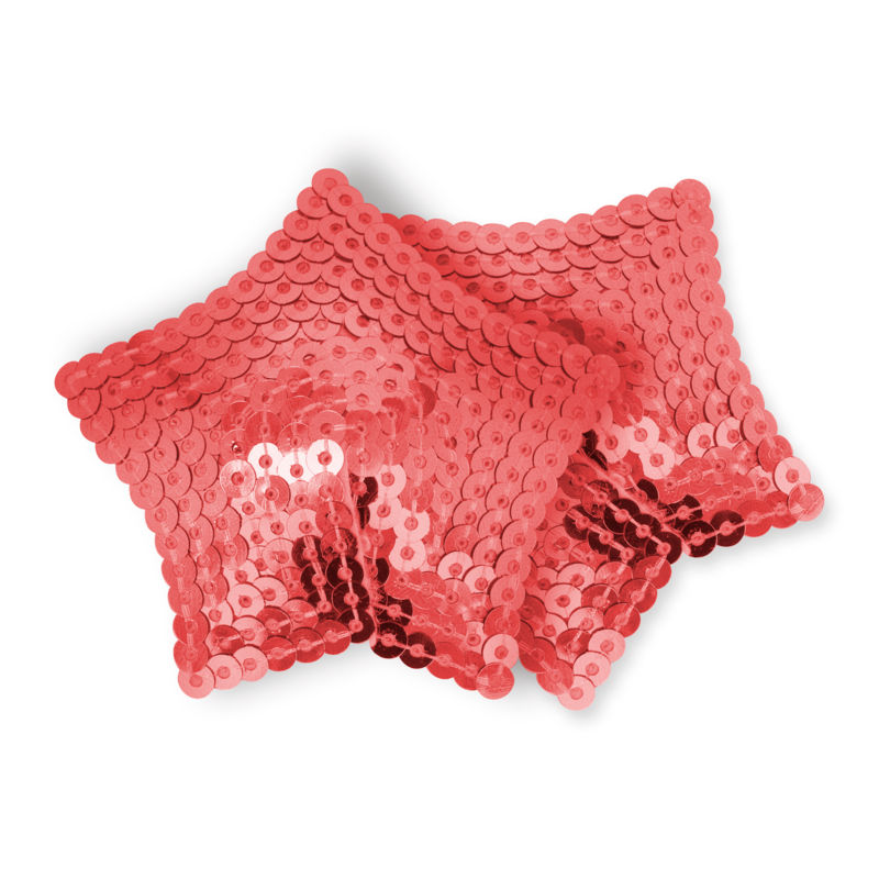 OHMAMA FETISH - PEZONERAS ESTRELLA LENTEJUELAS ROJO - Noctiva
