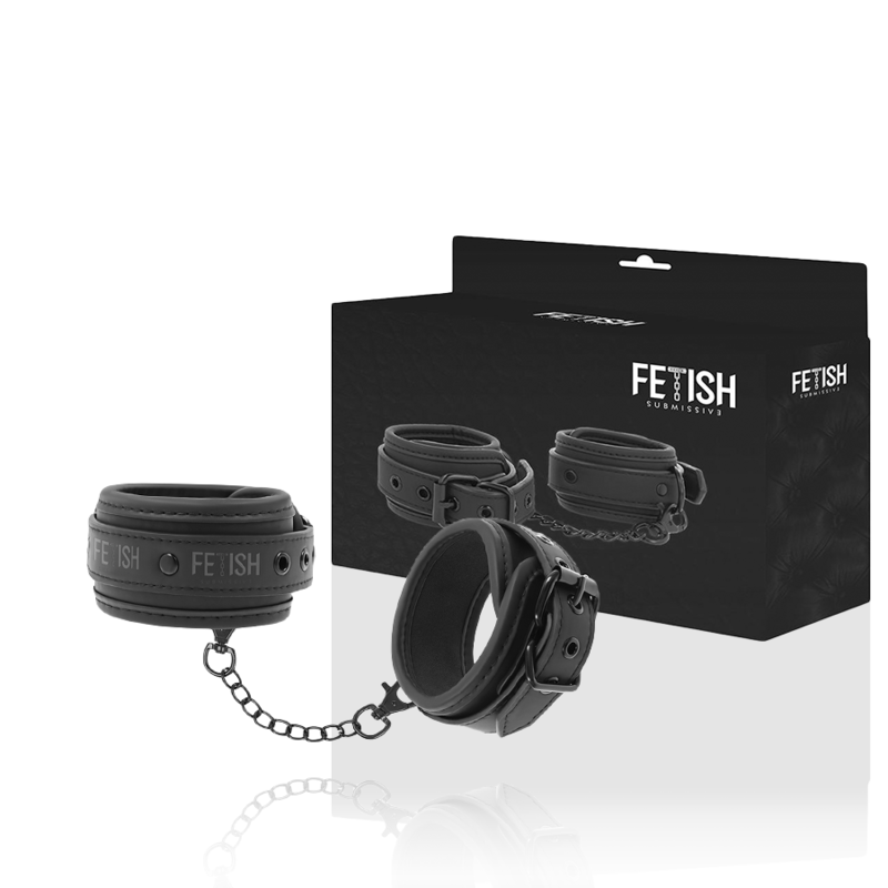 FETISH SUBMISSIVE - ESPOSAS TOBILLOS CUERO VEGANO CON FORRO DE NEOPRENO - Noctiva