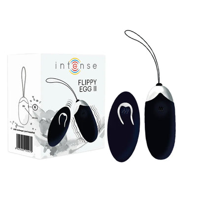 Huevo vibrador recargable negro con cable y antena flexible