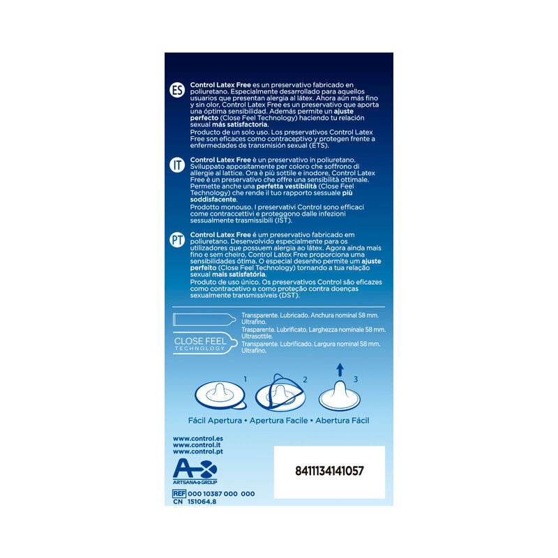 CONTROL - FREE SIN LATEX PRESERVATIVOS 5 UNIDADES - Noctiva