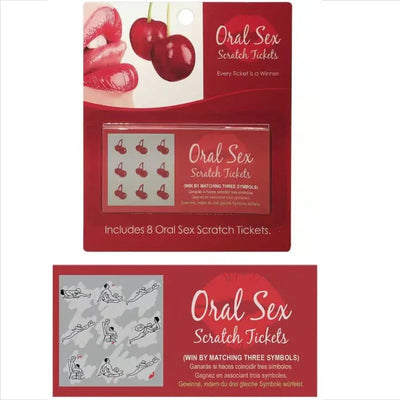 KHEPER GAMES boletos rasca y gana de sexo oral, incluye 8 tarjetas
