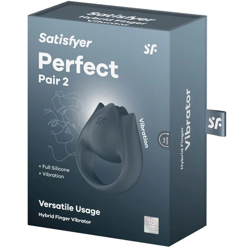 Caja del anillo vibrador SATISFYER Perfect Pair 2, paquete 2 en 1