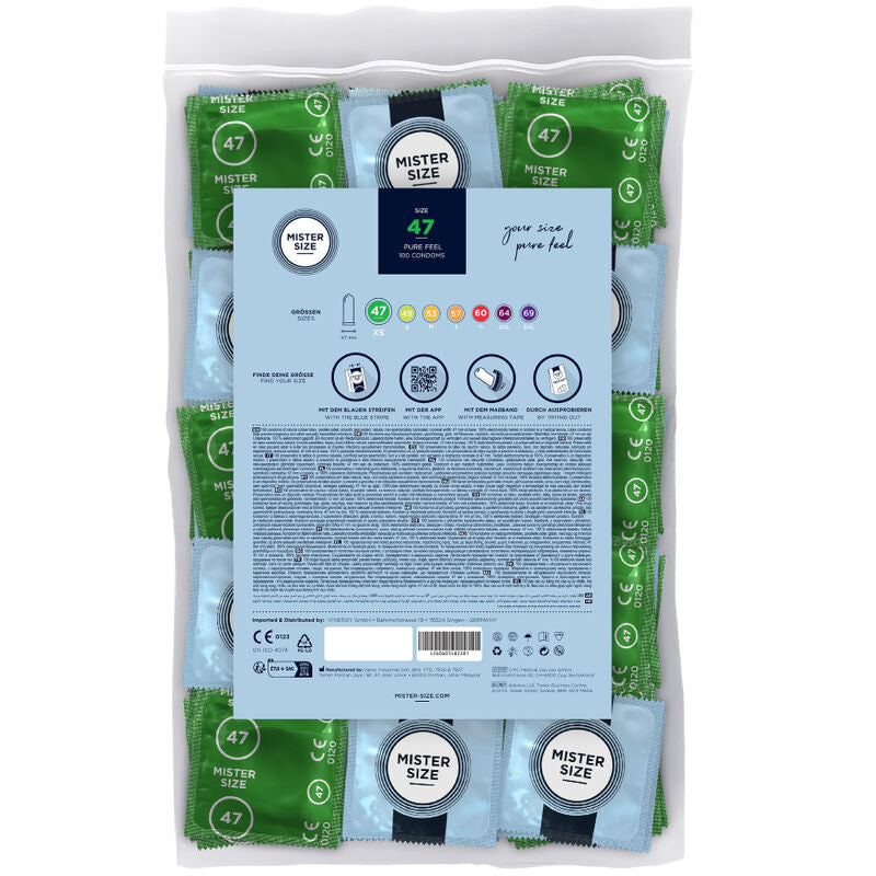MISTER SIZE - PRESERVATIVOS TALLA XS 47 MM (100 UNIDADES) - Noctiva