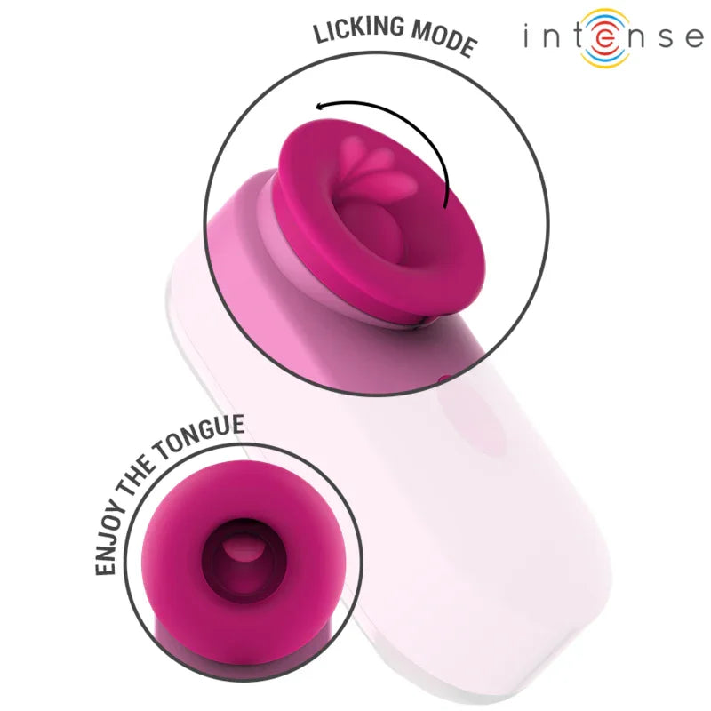 Set rosa de estimulador clitorís INTENSE con punta y modo de lamido (licking)