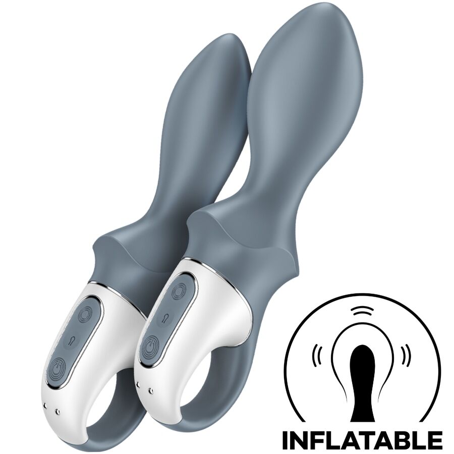 SATISFYER - AIR PUMP BOOTY 1 VIBRADOR INFLABLE ANAL GRIS - Noctiva