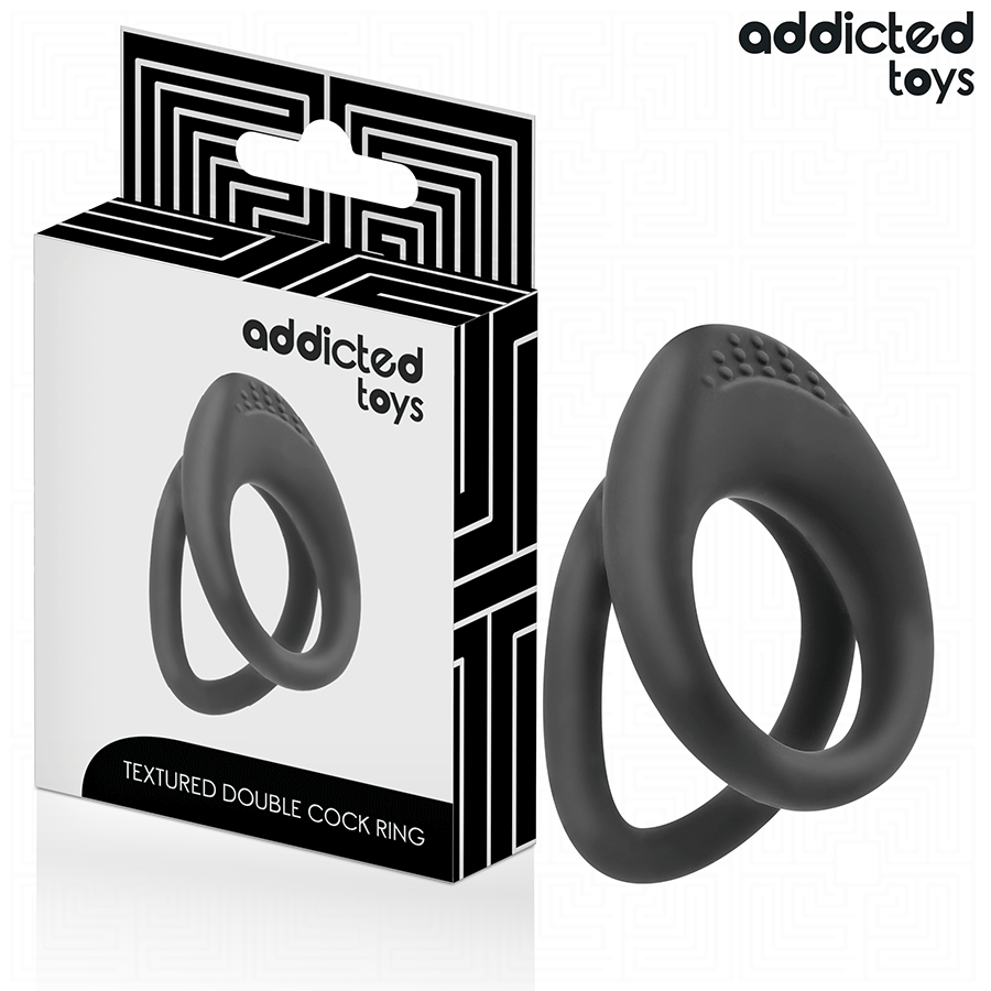 ADDICTED TOYS - ANILLO TEXTURIZADO DOBLE PARA EL PENE - Noctiva