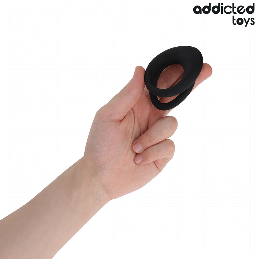 ADDICTED TOYS - ANILLO TEXTURIZADO DOBLE PARA EL PENE - Noctiva