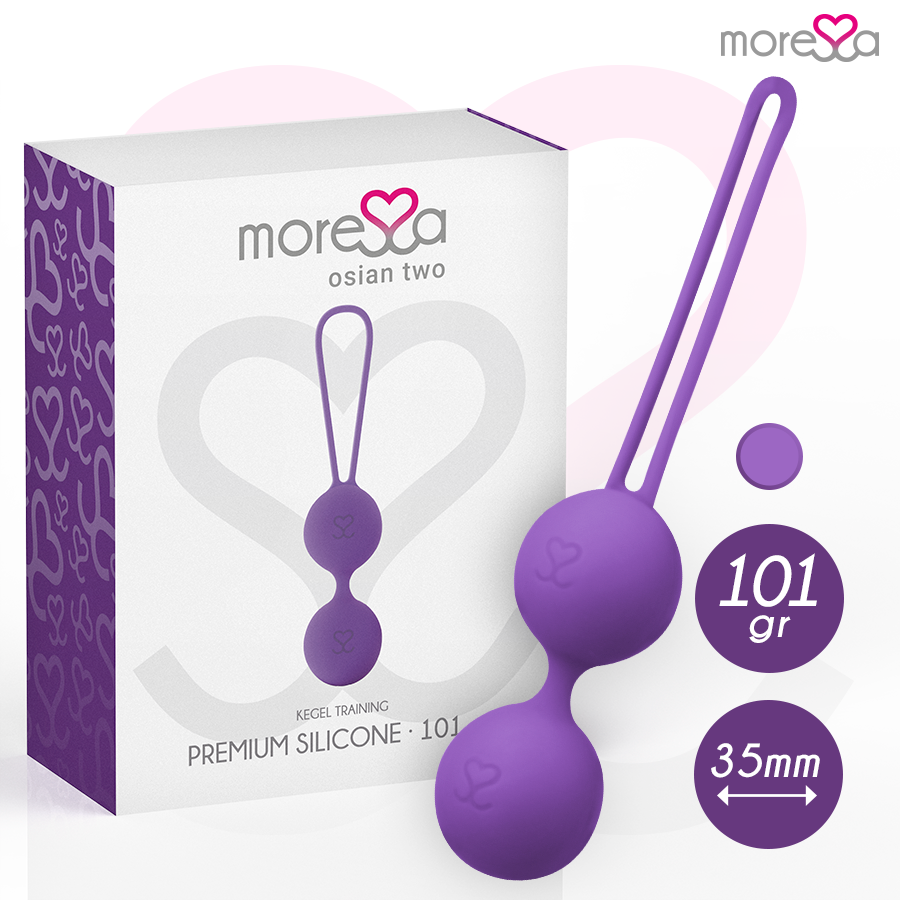 MORESSA - OSIAN TWO ENTRENAMIENTO SUELO PELVICO 101gr PREMIUM SILICONA LILA - Noctiva