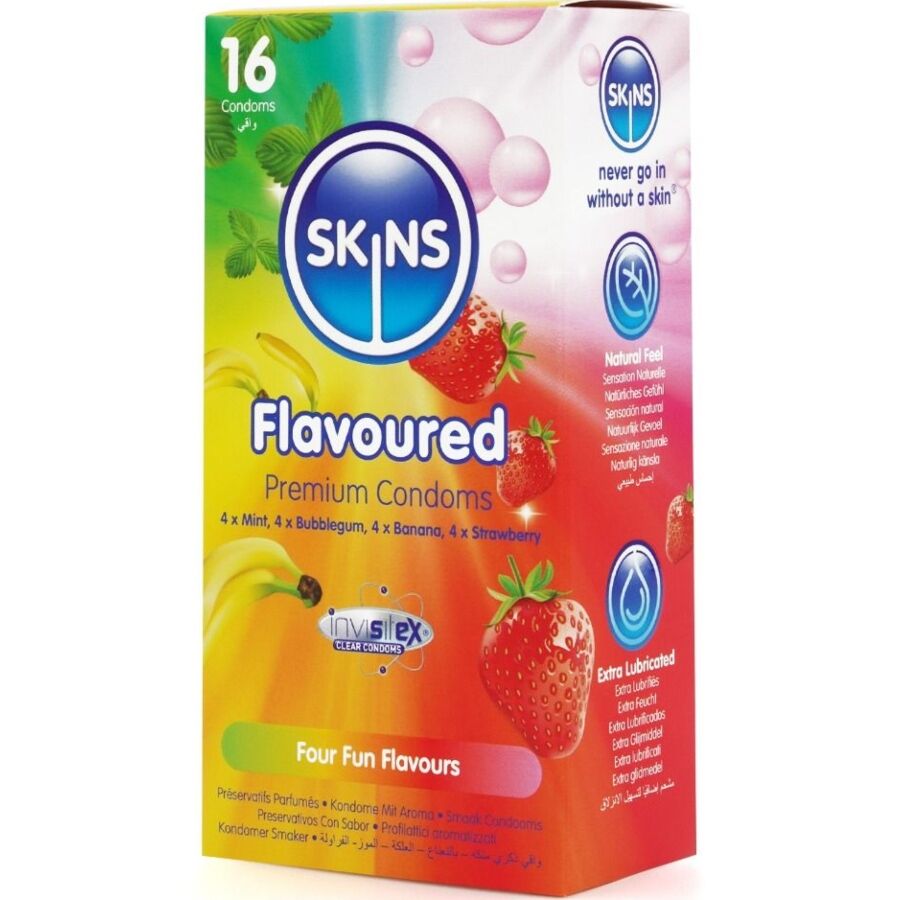 SKINS - MULTI SABORES PRESERVATIVOS PREMIUM PACK 16 - Noctiva