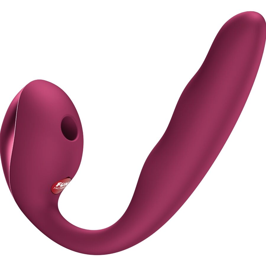 FUN FACTORY - ALLEGRO DOBLE VIBRADOR INSERTABLE AIR PULSE BURDEOS - Noctiva