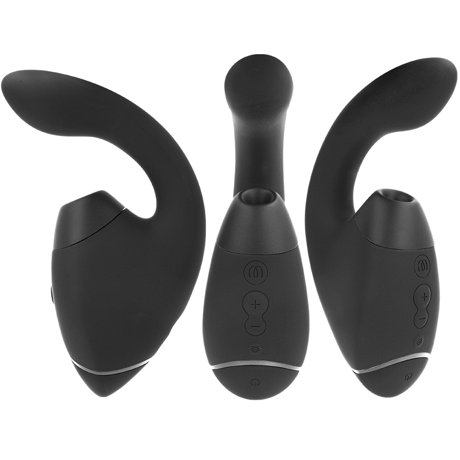 WOMANIZER - DUO NEXT ESTIMULADOR VIBRADOR DUAL CLÍTORIS & PUNTO·G NEGRO - Noctiva