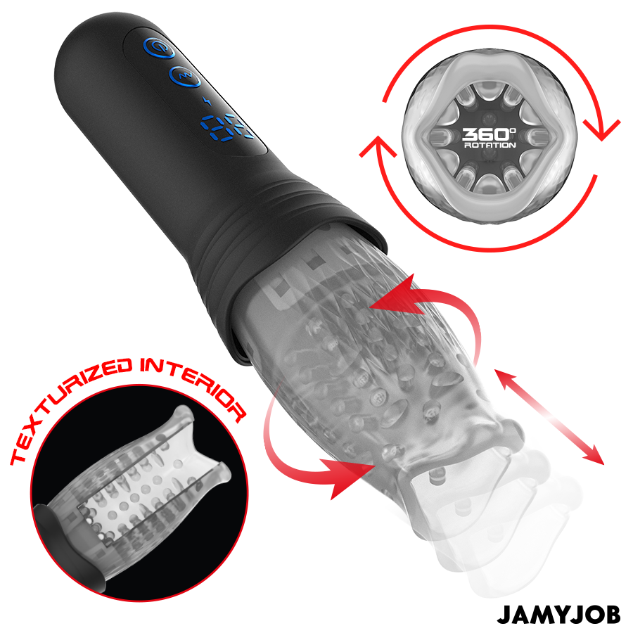 JAMYJOB - BLOW-R MASTURBADOR CON THRUSTING Y ROTACIÓN - Noctiva