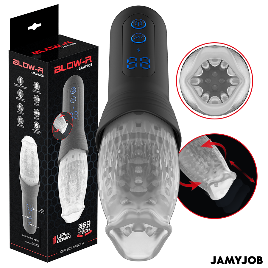 JAMYJOB - BLOW-R MASTURBADOR CON THRUSTING Y ROTACIÓN - Noctiva