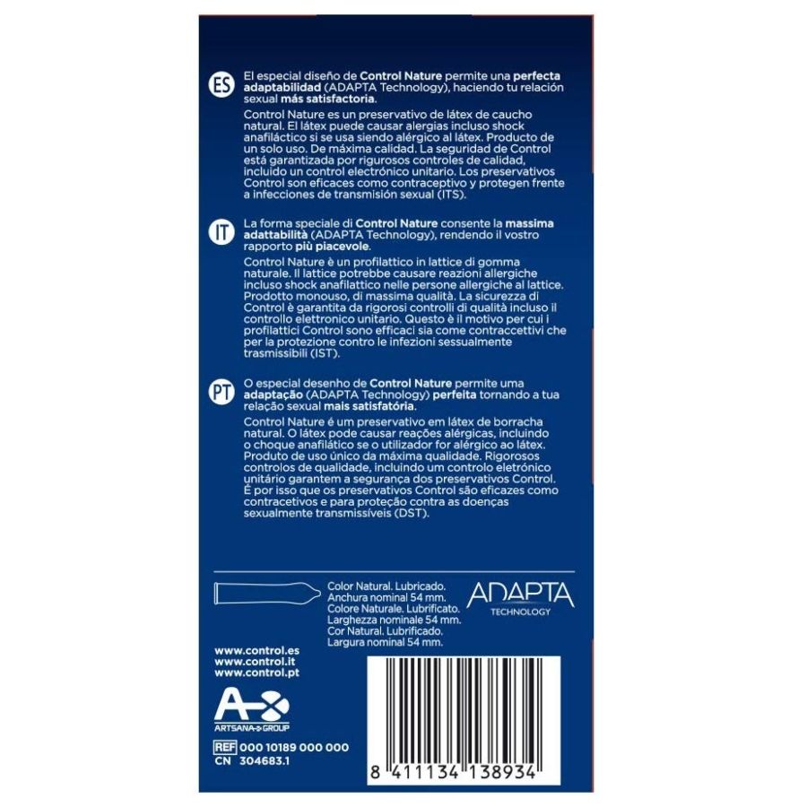 CONTROL - ADAPTA NATURE PRESERVATIVOS 24 UNIDADES - Noctiva