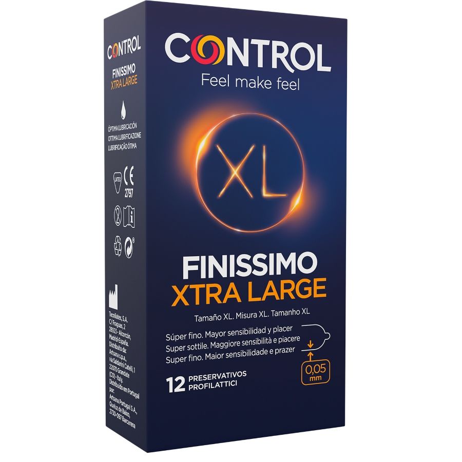 CONTROL - FINISSIMO XL PRESERVATIVOS 12 UNIDADES - Noctiva